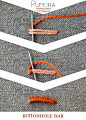 Pumora's embroidery stitch-lexicon: the buttonhole bar: 