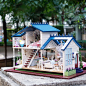 智趣屋diy小屋普罗旺斯手工拼装玩具创意房子模型别墅圣诞节礼物