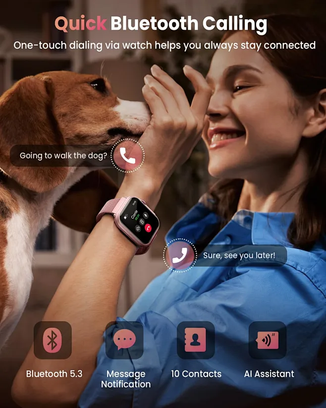 Siltcon® Auréa Smartwatch Dames & Heren - Horloge Dames - Stappenteller Horloge Dames