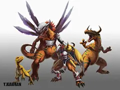 数码宝贝，童年的记忆，多图~_y.晓涵__插画师作品_涂鸦王国gracg.com