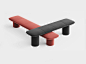 Form Us With Love's Levels benches create personal space in public : Swedish studio Form Us With Love has designed a modular bench seating system for +Halle that aims to give people privacy in public spaces.