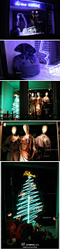 伦敦CONDUIT STREET旗舰店的圣诞橱窗设计，既保有Vivienne Westwood品牌怪诞的性格趣味，又透露出冰天雪地、浓浓的圣诞气息！