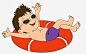 睡在游泳圈上高清素材 享受阳光 戴墨镜男孩 游泳圈 游泳男孩 免抠png 设计图片 免费下载