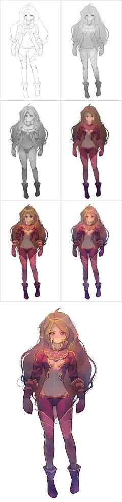 (97 条消息) CG原画黑白起稿后期如何上色？ - 知乎