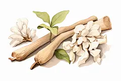 白术养生药方插画