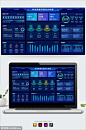 科技感蓝色大数据可视化大屏数字驾驶舱后台UI系统管理平台首页