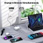 Amazon.com: USB C 充电器块,100W GaN 6 端口 PD USB C 和 QC USB A 壁式充电器适配器插头立方体,超快 C 型充电站集线器适用于 iPhone 15 14 13 12 Pro Max iPad Samsung Pixel 1.5 m 扩展 C m 扩展 ord : 手机和配件