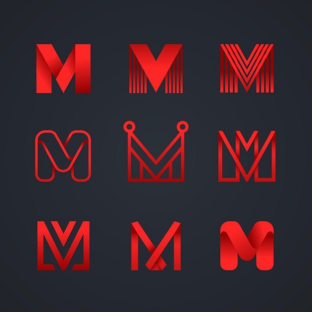 字母M，logo标志矢量图素材
