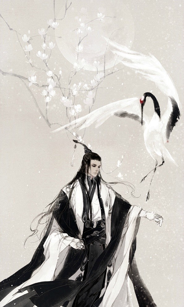 唯美图片古风书生插画古装男图片唯美古风动漫古装男子醉酒唯美插画