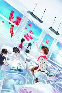 唯美手绘卡通人物六一6.1儿童节插画海报PSD设计素材模板