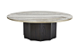 Normandie Coffee Table   Transitional, MidCentury  Modern, Metal, Stone, Coffee  Cocktail Table by Lawson Fenning