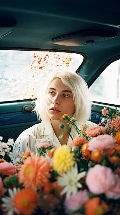 少女车内唯美摄影照