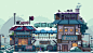 cacao, coffee, buildings, winter, snow, snowing, tokio, japan, hokkaido, animation, 8 bit gifs, 8 bit animated gifs, gifs 8 bit, gifs jogos, animacion, animated, animados, animação, animacion, 8bit, pixel art