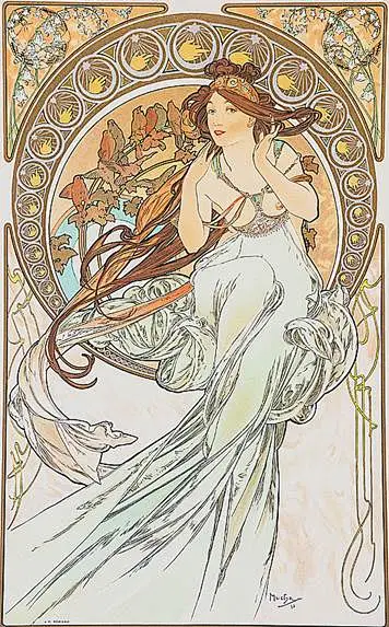 世界名画家系列——新艺术插画大师 阿尔丰斯·穆夏-花瓣网