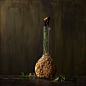Personal work ,Still life : In the series 'Sprouting & rotting' i wanted to capture ingredients that are in the state of sprouting,there original form wil rot away & wil make place for new life,roots or seeds.By the use of very simply composition 