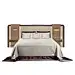 Kal Nikta Haedboard  Contemporary, Metal, Wood, Upholstery  Fabric, Headboard by Promemoria