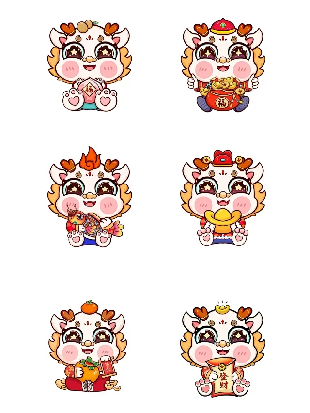 小飞龙插画卡通可爱头像图片