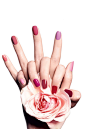 Different shade of pink ♥ #nail-art #nail #rose #pink