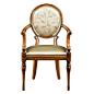 IK.1033 Sienne Arm Chair : DIMENSIONSW.59 cm. (23 1/4") D.63 cm. (24 3/4") H.99 cm. (39")SH.50.5 cm. (19 3/4") AH.70 cm. (27 1/2")COM/COL REQUIREMENTS1.20 m. (1.4 yds.) Plain1.20 m. (1.4