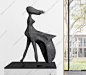 现代女人雕塑 风中的女孩 雕塑3D模型【ID:342454886】_知末3d模型网