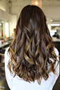 brunette with caramel highlights