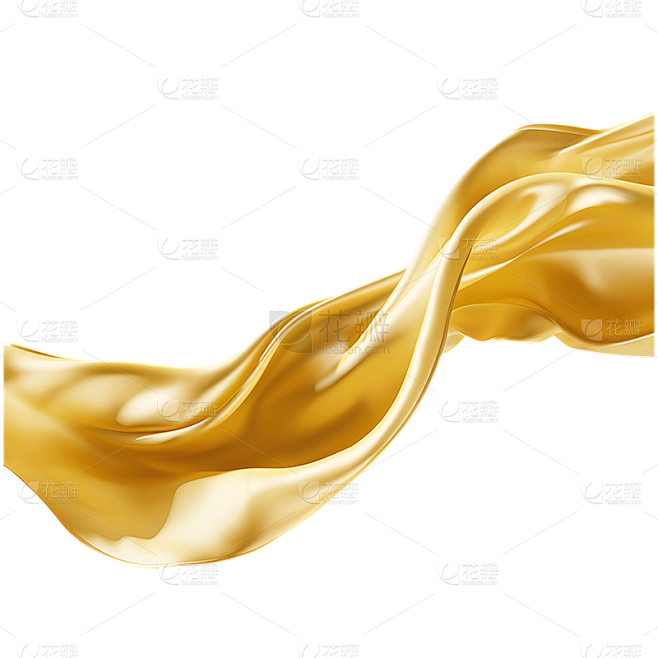 通用金色丝带绸带装饰元素