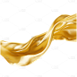 通用金色丝带绸带装饰元素