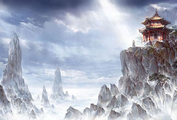 【图楼】古风建筑风景手绘~~~~_手绘吧...