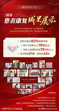 患者康复成果展示医疗类案例海报-源文件-志设网-zs9.com