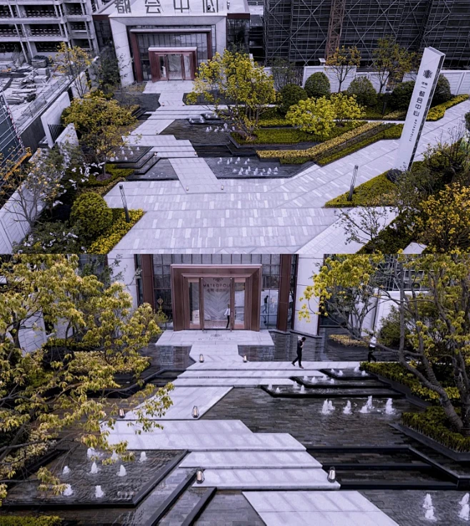 温州中梁都会中心 示范区入口同时承载着大区主入口的作用。作为整个大区形象的展示，设计摒弃传统门头的打造方式，将口袋公园式景观体验作为空间切入点 ...