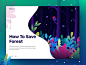 Save the Forest ( Concept ) froest gradient ui vector illustration
