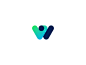 VIVUM Workbench App gradient vw vector blue green w v logo app ios