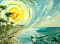  风景浮雕油画Justin Gaffrey