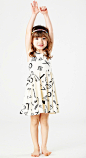 pyramid print twirling dress.#童装