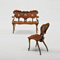 Art Nouveau chair / oak