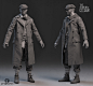 Man clothing (worn) -  The Sinking City, Yura Sholudchenko : Man clothing (worn) from The Sinking City video game. These are generic elements for the Character Editor (I'll write more about it later). I made model, shading, lighting. Textures was done by 