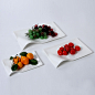 梅纳雪 陶瓷骨瓷折纸快餐盘糖果盘 创意时尚礼品 干果盘