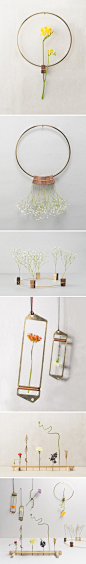 木智工坊：神户艺术工科大学的学生Nobu Miake的设计作品，用来展示干花的器物。via：http://t.cn/zOmI5O2