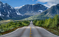 General 1500x968 nature landscape road mountains trees snow shrubs summer Norway