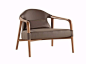 Fabric armchair with armrests TEMPUS by ROCHE BOBOIS design Simon Reynaud