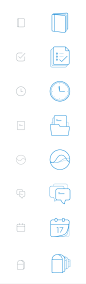 Line icons : Blend style nine line icons #UI#