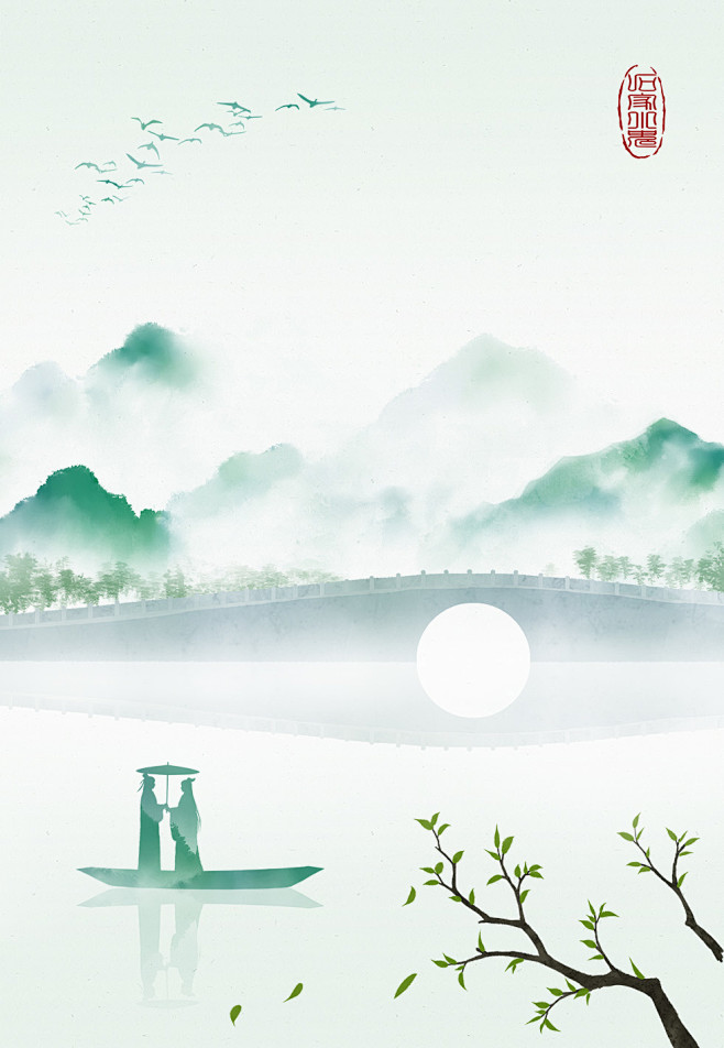 石家小鬼原创中国风二十四节气插画，商用请...