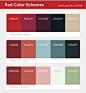 #视觉配色#  不同色系的几种配色方案 ​​​​