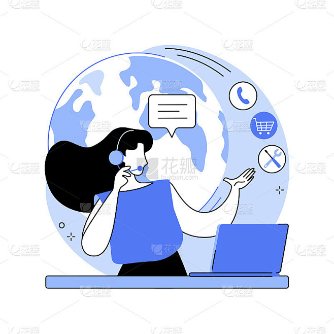 客户关怀抽象概念矢量插图。
