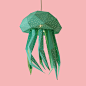 bring the deep-sea to life with the jellyfish light shade | Designboom Shop : Is it a paper sculpture or a soft glow lamp? Both, rolled into one. The light shade design is inspired by luminescent deep-sea creatures which emit or glow their own light for h