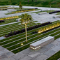 The strips of vegetation consist of lawn, Equisetopsida and seasonal plants for BGU University Entrance Square and Art Gallery