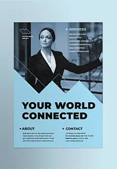 广告顾问广告公司宣传海报PSD素材非凡图库精选模板 Advertising Consultant Poster插图(1)