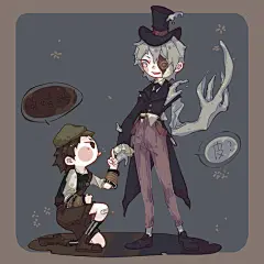 第五人格 同人图 插画 壁纸 | 三对杰佣 | 