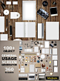100个场景生成器和日常用品展示模型 [psd]  