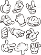 Cartoon hands royalty-free cartoon hands stock illustration - download image now